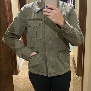 JCrew designer army green chino jacket